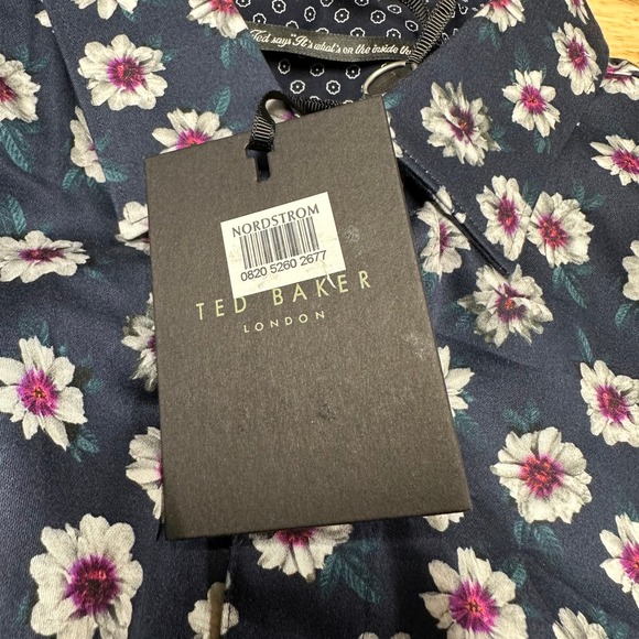 Ted Baker NWT Wewill Slim Fit Floral Button-Up Shirt Size 6 US XXL Chest 44-46 - Picture 5 of 12